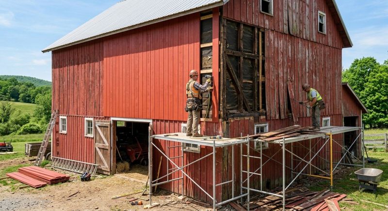 Barn Siding Replacement in Woodstock, GA