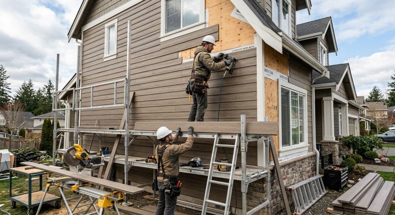 Faux Wood Siding Installation in Canton, GA