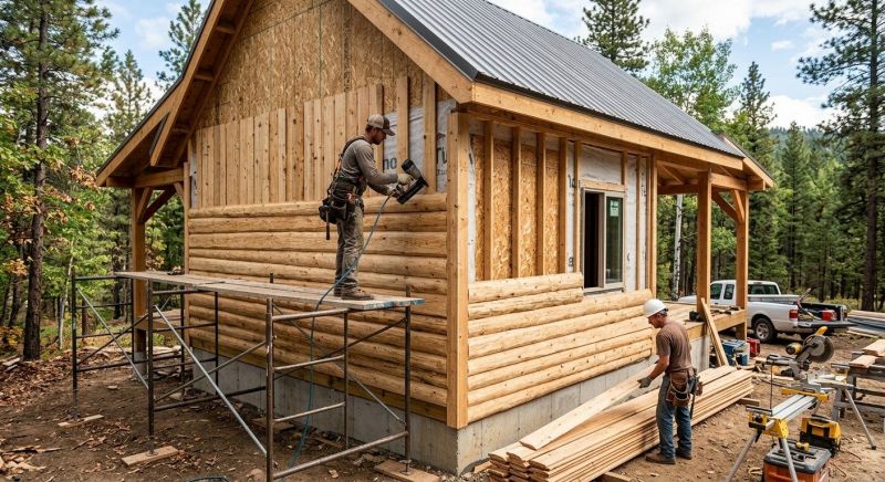 Log Siding Installation in Canton, GA
